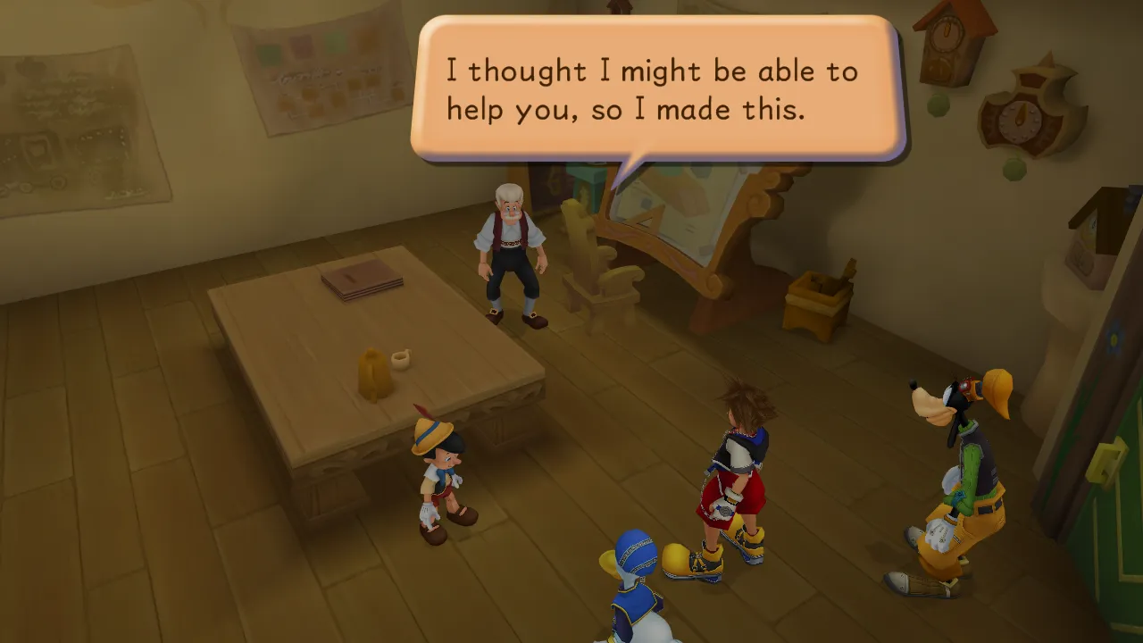 Traverse Town Geppetto's House Geppetto Reward 1